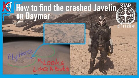 How to easily find the crashed Javelin on Daymar using "K9's Butt method" | Star Citizen