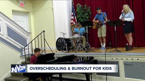 Dangers of overschdeuling kids and the effects of burnout