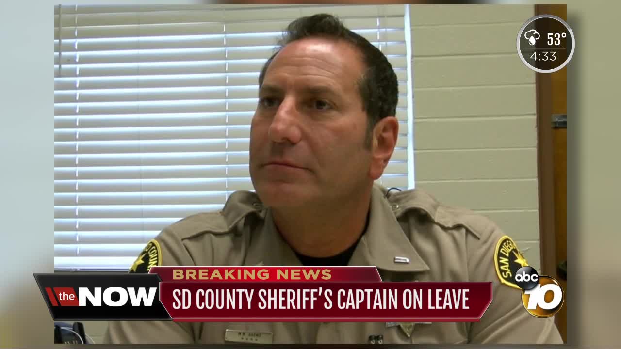 San Diego County Sheriff's captain on leave