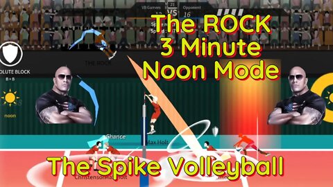 The Spike Volleyball - THE ROCK vs THE ROCK in 21 Pt Opponent Mode - Epic Noon Mode Comeback