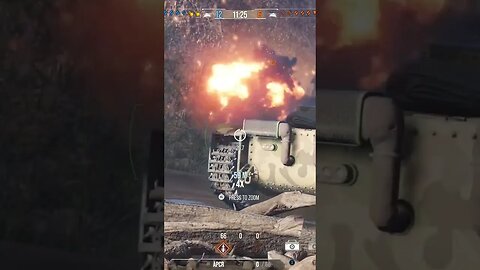World of Tanks: Got a kill before my partner again blocked my view. lol