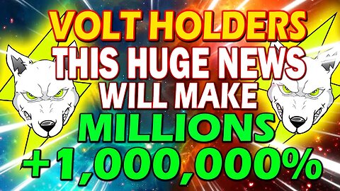 VOLT INU CRYPTO BREAKING NEWS! 🔥 VOLT COIN 400X RISE IS NEXT! *URGENT UPDATE*