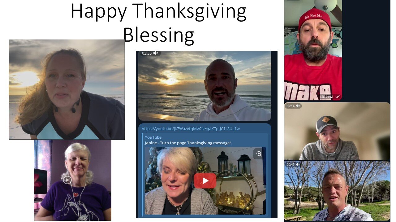 Thanksgiving Messages from Past, Present and Future Guests