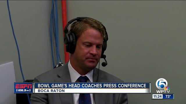 Bowl game's head coaches press conference