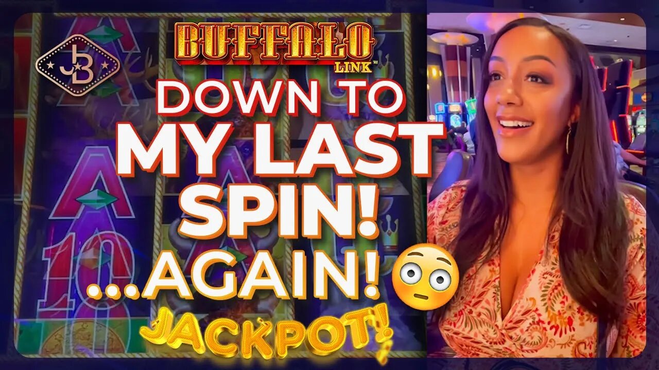 Down To My Last Spin! Again! 😳 Will Buffalo Link Make A Epic Comeback Slot Win?!?