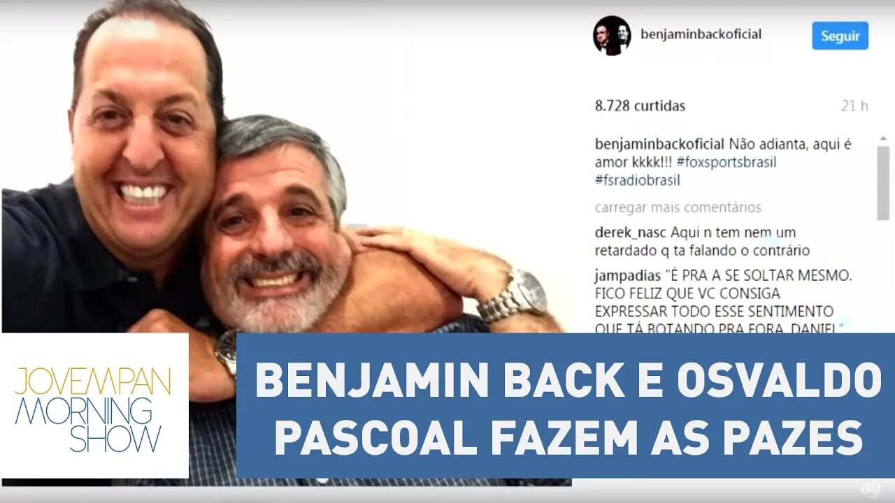 Benjamin Back e Osvaldo Pascoal fazem as pazes após briga ao vivo | Morning Show