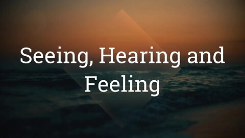 Seeing, Hearing, and Feeling