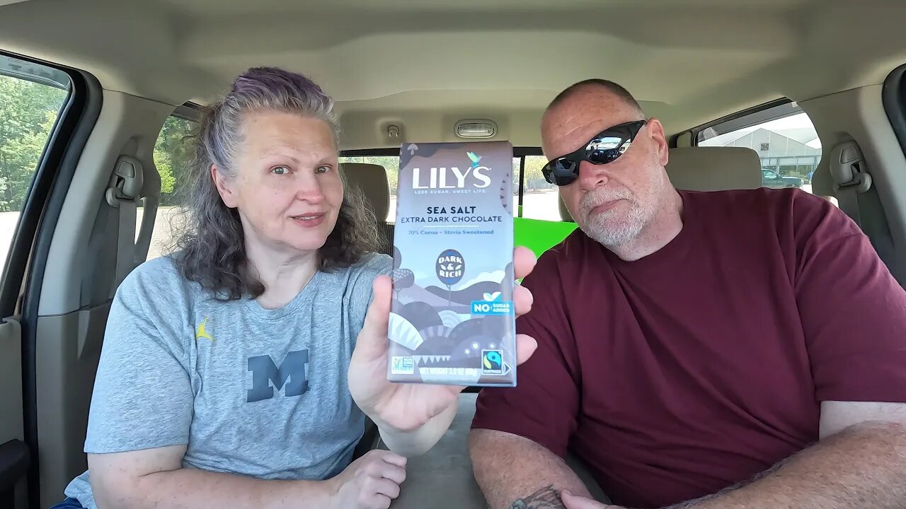 When Brandy Has A Craving, We Feed It! Today We Review Lily's Sea Salt Extra Dark Chocolate Bar