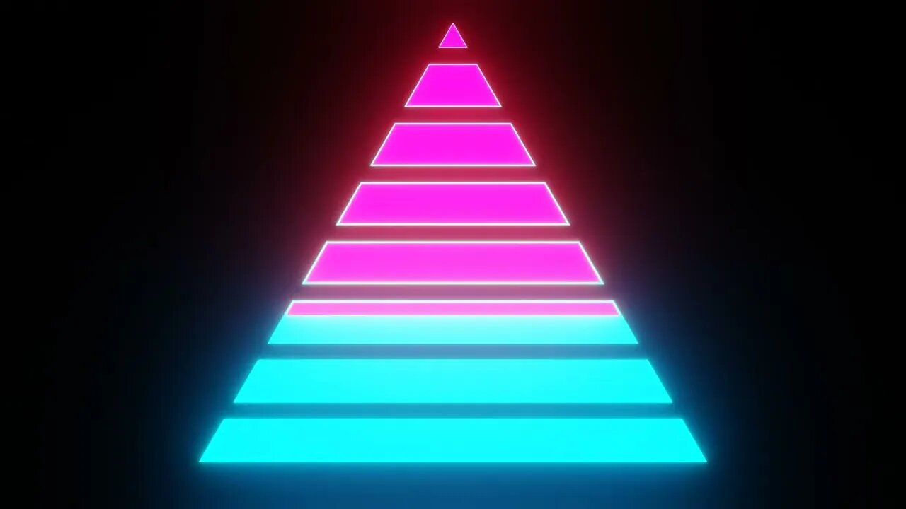 VJ Loop 2022: retrowave triangle w/ wireframe.(sample animation)