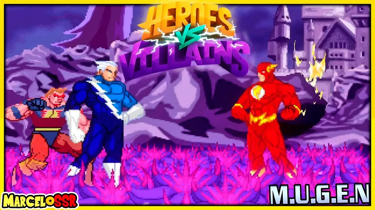 Quick Silver & Warrior Vs. Flash & Nuclear Man - Heroes X Villains M.U.G.E.N