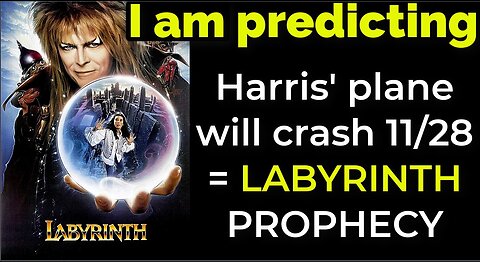 I am predicting: Harris' plane will crash on Nov 28 = LABYRINTH PROPHECY