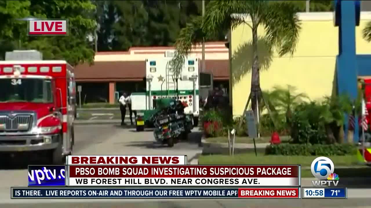 PBSO investigates suspicious object, Forest Hill Blvd, east of Congress temporarily closed