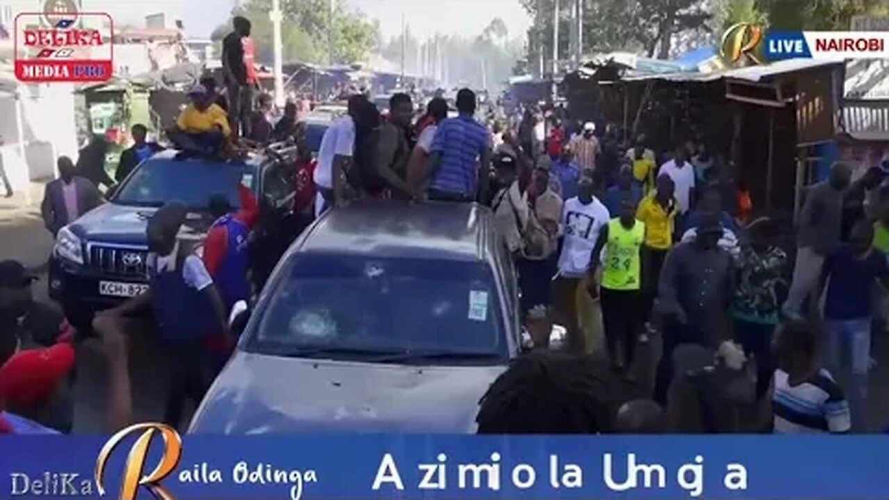 LIVE!! Raila supporters vs. Police water cannon