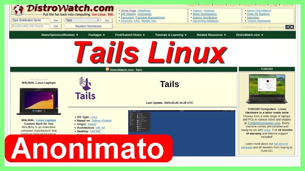 Tails Linux Debian. Seu computador tão seguro como o de Edward Snowden.