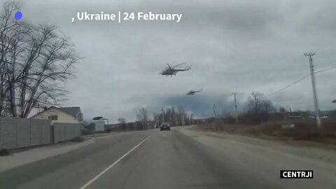 ★★★ Helicopters seen flying low over Kyiv near Gostomel Airbase