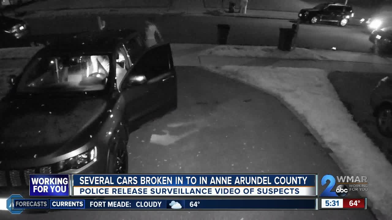 Several cars broken into in Anne Arundel County