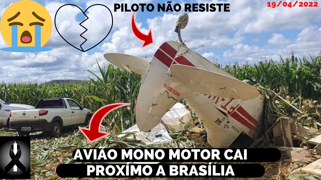 AVIÃO MONO MOTOR CA1 EM CAZEBRAS PERTO DO DISTRITO FEDRAL, Unico ocupante falece