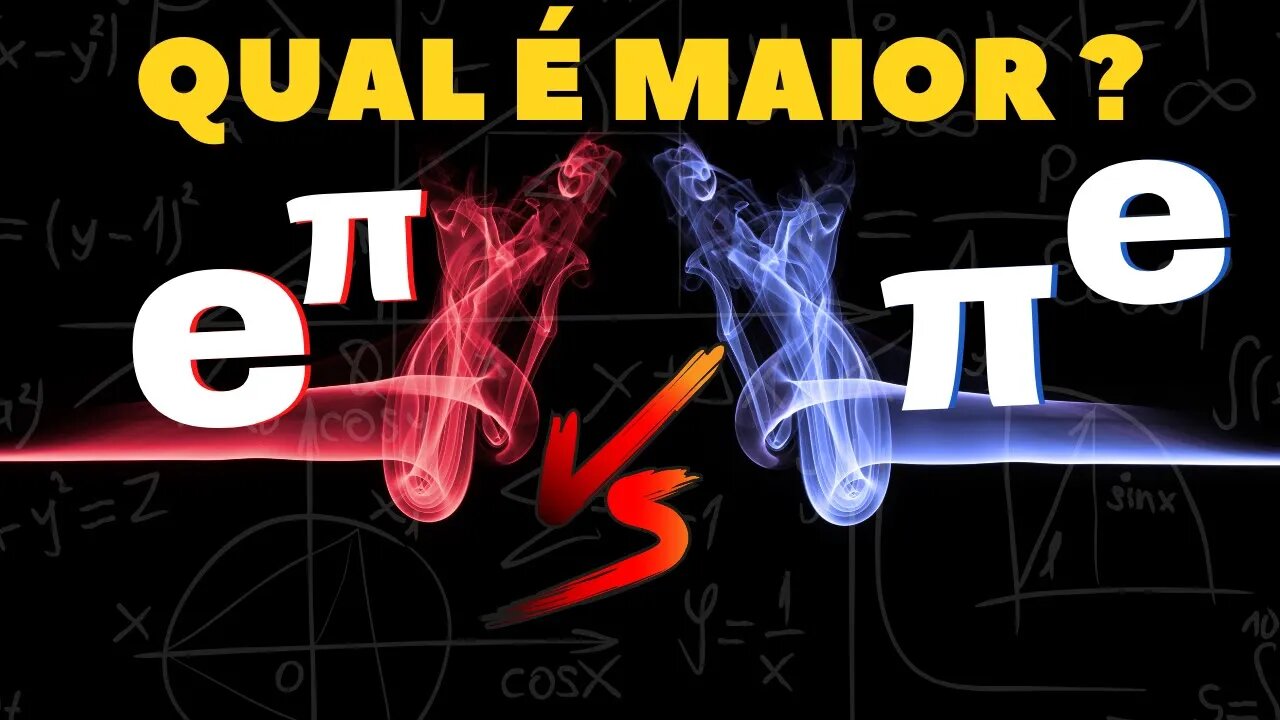 ( DESAFIO PESADO ) QUAL NÚMERO É MAIOR e^pi ou pi^e | e^π VS π^e | Calculo | @Professor Theago