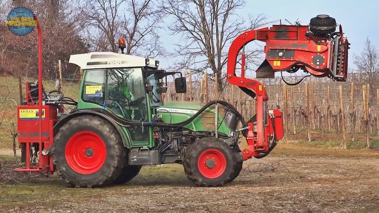 Fendt 211 P + ERO VITECO Crane Pruner In Action