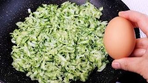 450g Zucchini with 2 eggs! A super easy and delicious breakfast recipe