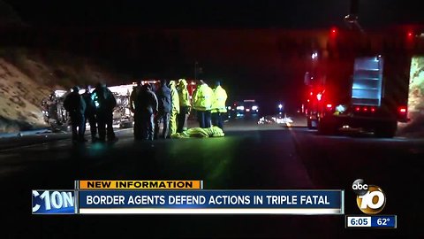 Border agents defend actions in triple fatal crash