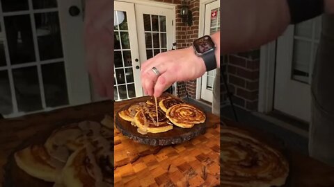 Pumpkin Spiced Cinnamon Rolls on the Blackstone Griddle