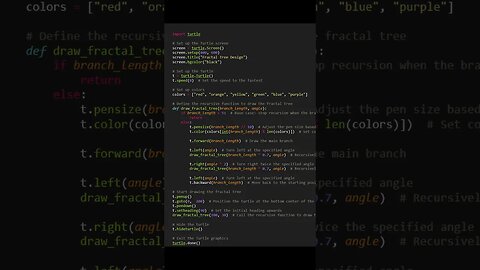 Creating Mind-Blowing Fractal Tree Designs: Witness the Magic of Python Turtle!