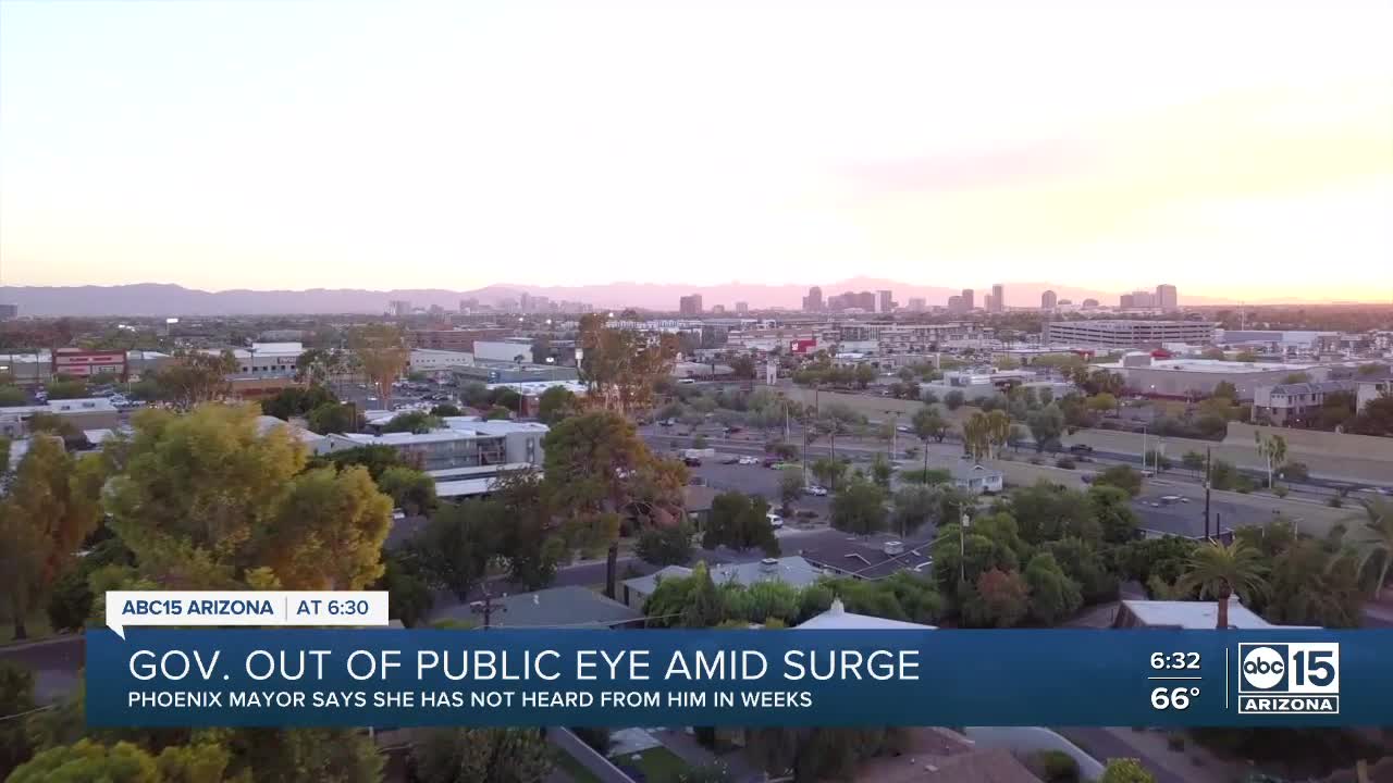Governor Ducey out of public eye amid surge