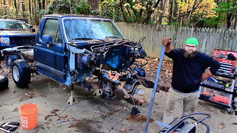 The MOST Difficult part of coyote swap F150 & Crown Vic Swap. Season 4 - Ep 4