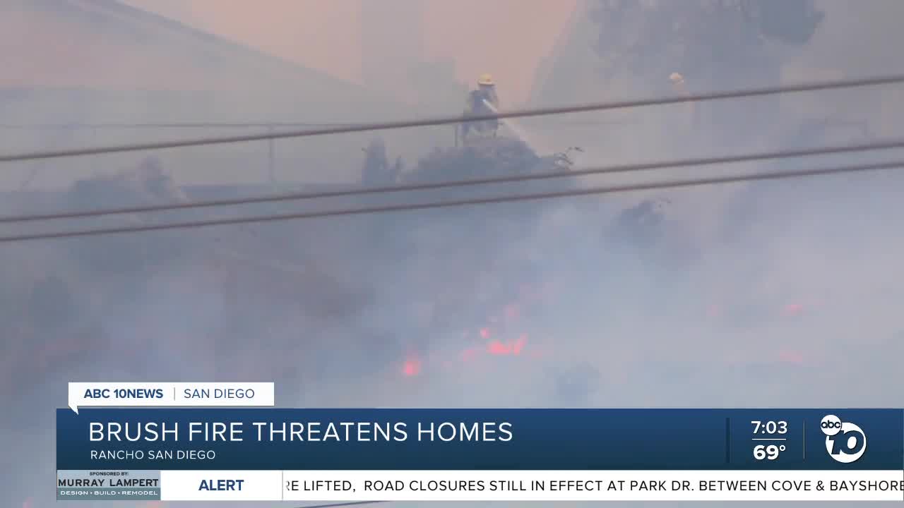 Campo Fire Burns Close to Homes