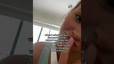 When I Asked The Boy I Was Serving If He Video By Morganisobel #Shorts