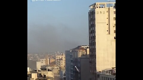 Israeli F16 airstrikes 14 Story at Gaza yesterday