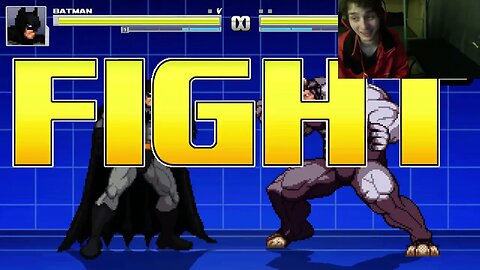 Batman VS The Rhino In An Epic Battle In The MUGEN Video Game With Live Commentary