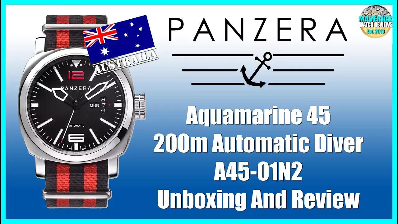 Aussie Microbrand! | Panzera Aquamarine 45 200m Automatic Diver A45-01N2 Unbox & Review