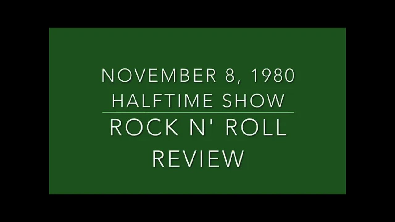 Slippery Rock State College Nov 8, 1980 Rock n' Roll Review Halftime Show