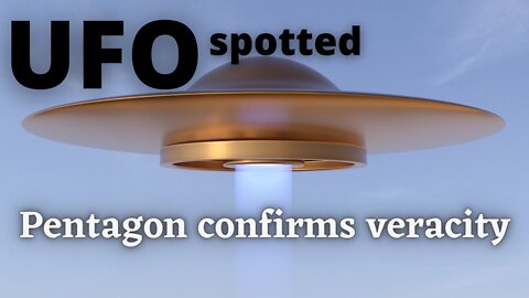 UFO spotted by North American pilots. Pentagon confirms veracity of images.