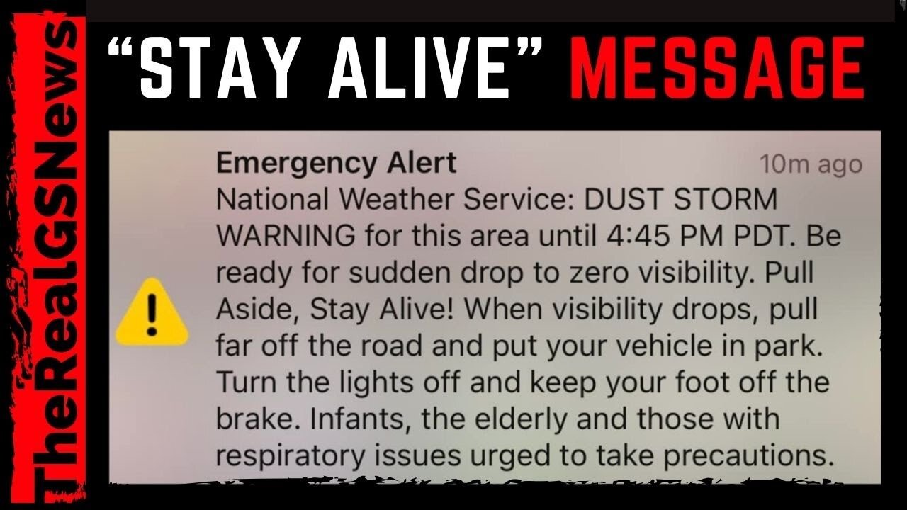"STAY ALIVE" 🚨 EMERGENCY TEXT ALERT SENT OUT TO CALIFORNIANS - POWER KNOCKED OUT - SUN BLOCKED