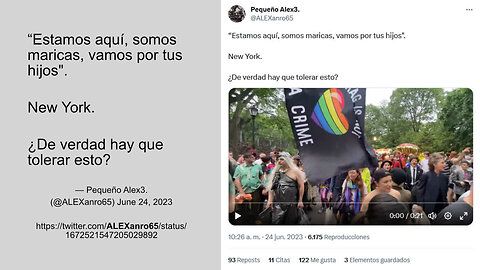 "Estamos aquí, somos maricas, vamos por tus hijos" (NY) (24 jun 2023)