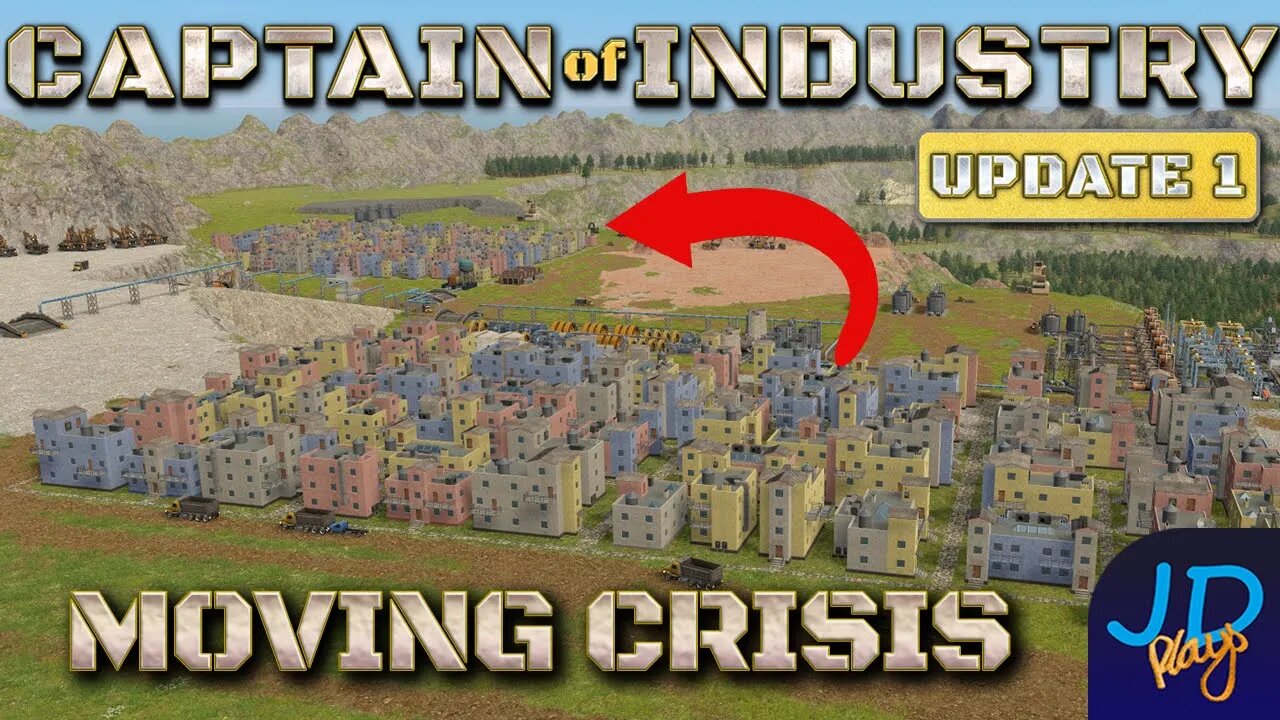 Crisis from moving 1000 people 🚛 Ep12 🚜 Captain of Industry Update 1 👷 Lets Play, Walkthrough