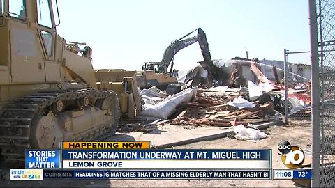 Transformation underway at Mt. Miguel High