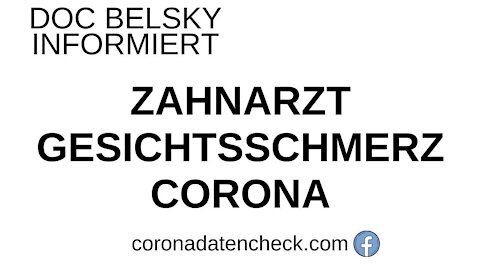 Zahnarzt - Gesichtsschmerz - Corona