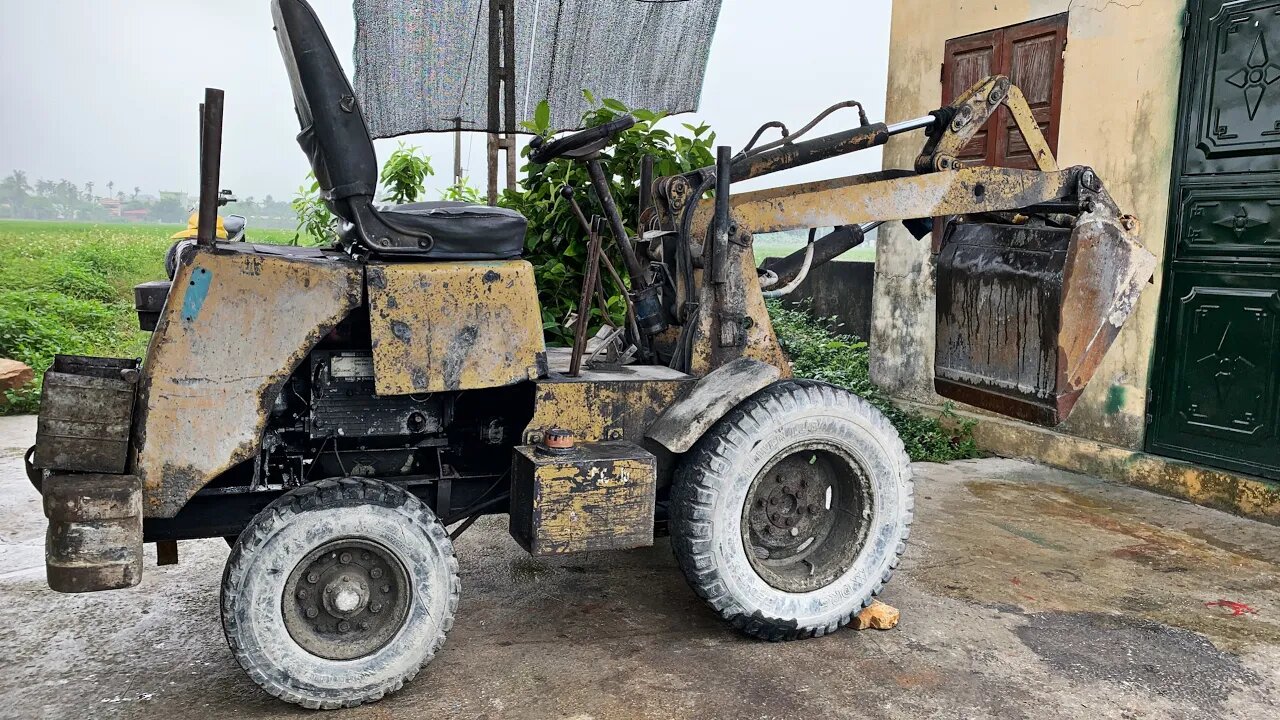 Restoration wheel loader Hj303 | Full restoration of the construction site excavator transmission