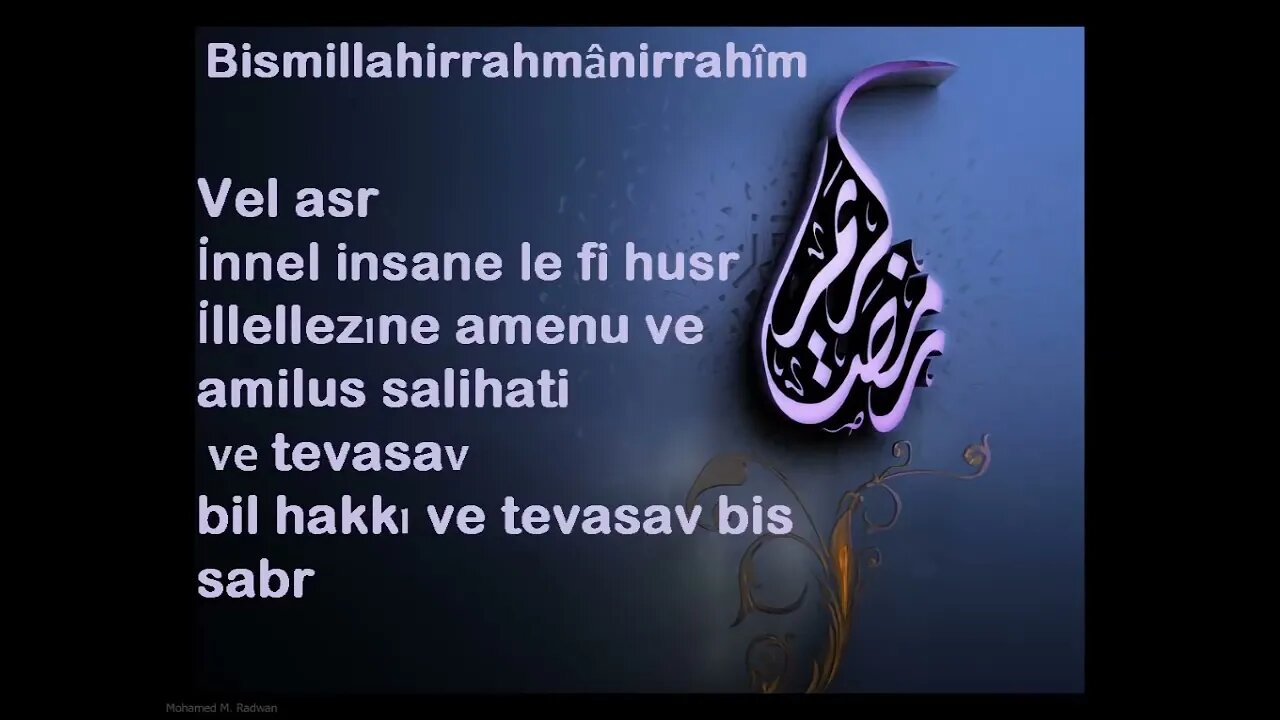 Asr Suresi Ezberlemek İçin 100 Kere Tekrarlı