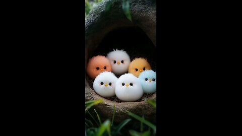 cute colourfull bieds