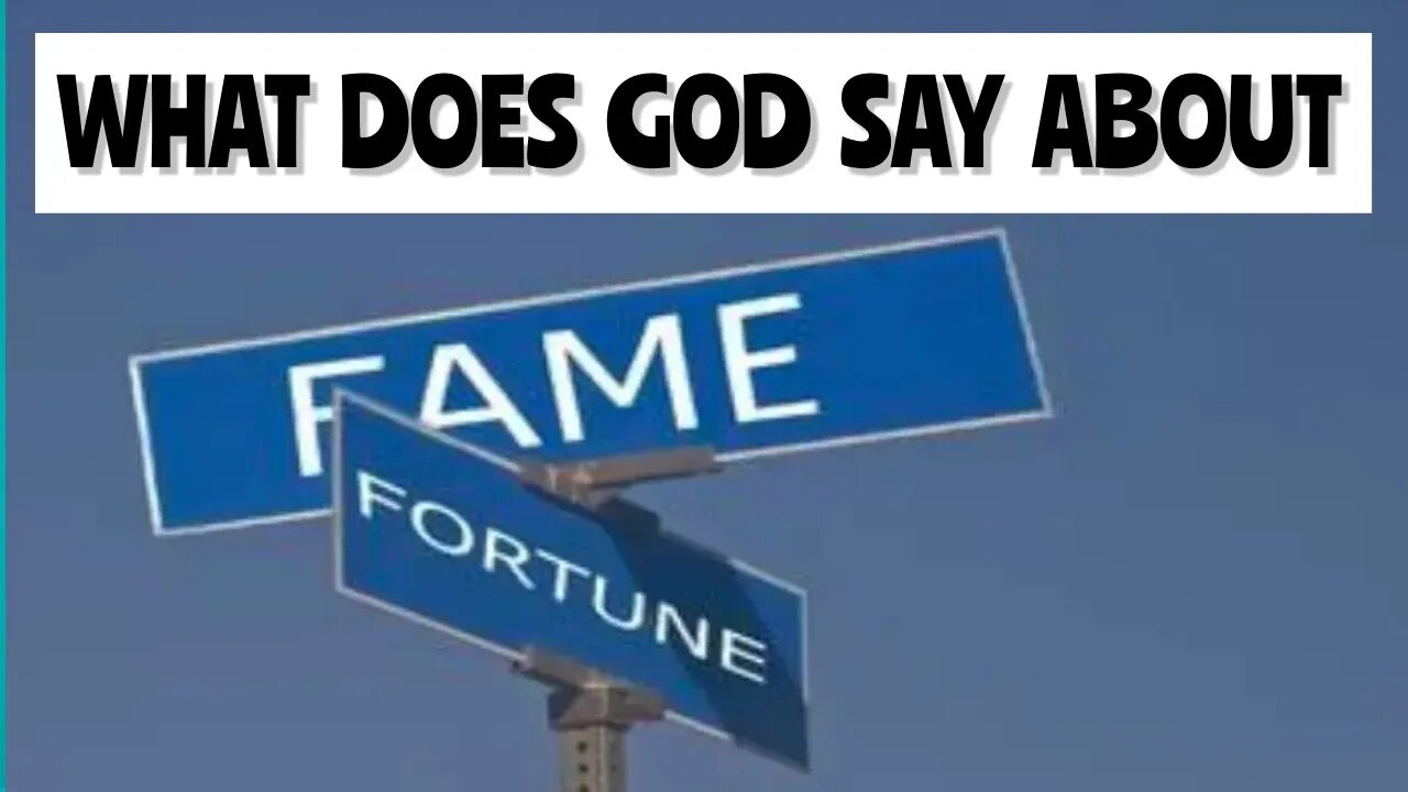 God Says This About Fame & Fortune & The Need To Feel Important