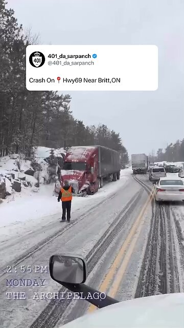 Ontario Snowstorm hwy69