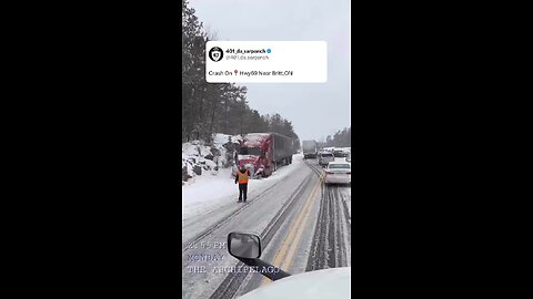 Ontario Snowstorm hwy69