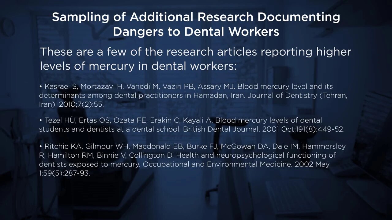 SMART: Sampling of Additional Research Documenting Dangers to Dental Workers