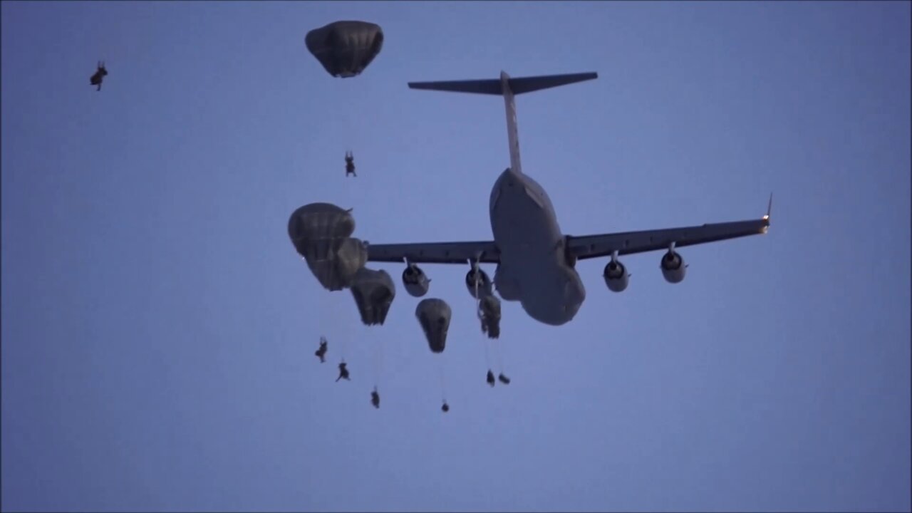 Spartan Paratroopers Conduct Airborne Operation