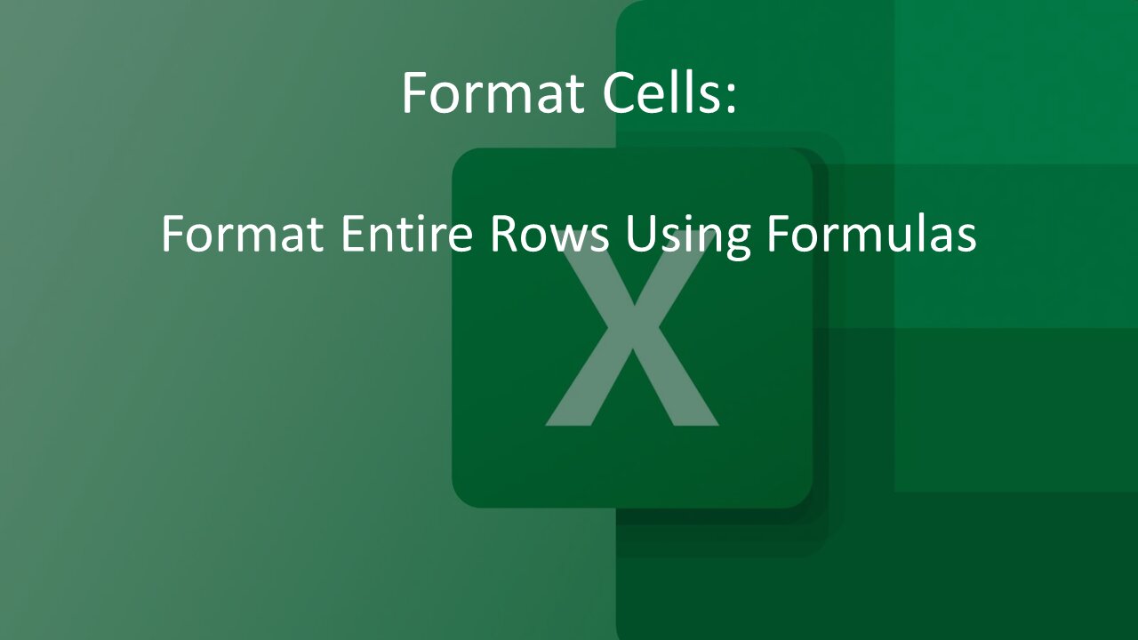 Conditional Formatting - Entire Rows (Unique Values)